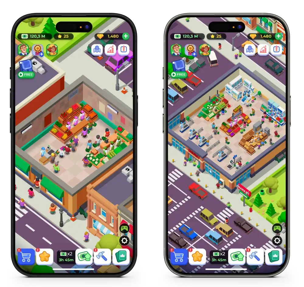 Idle Supermarket Tycoon — скриншот 1