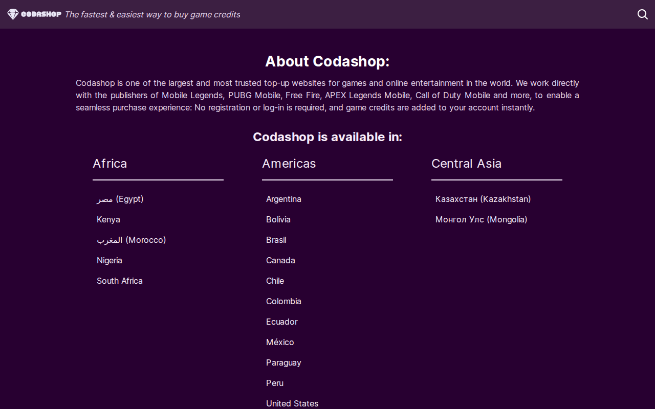 Codashop